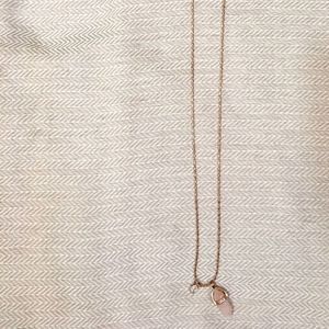 NWOT Light Pink Stone & Moon Necklace Accessory